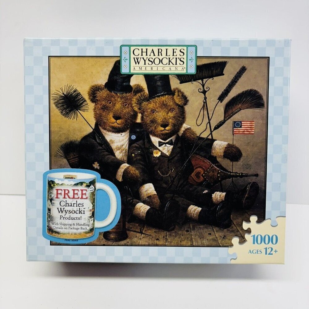 Charles Wysocki Americana bears ASHLEY AND GRIMES 1000 pc puzzle 2006 COMPLETE‎